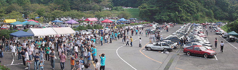 many many ae86s at HachiRock!! Festa 2008