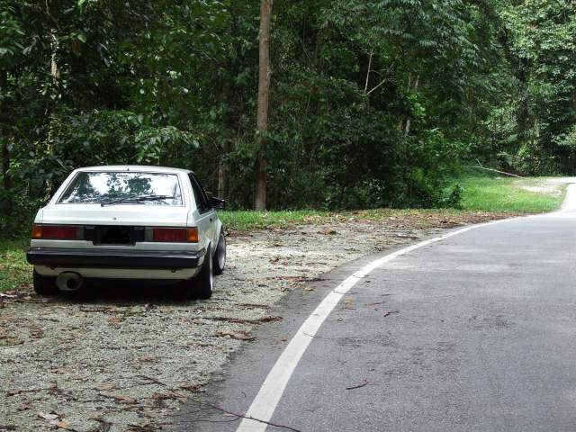 Revolver Drift's AA63 Carina Coupe rear view