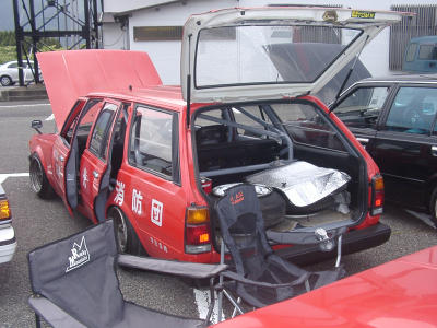 Carina SA60 firevan on second national Toyota Carina A60 & Corona T140 meeting on mount Fuji