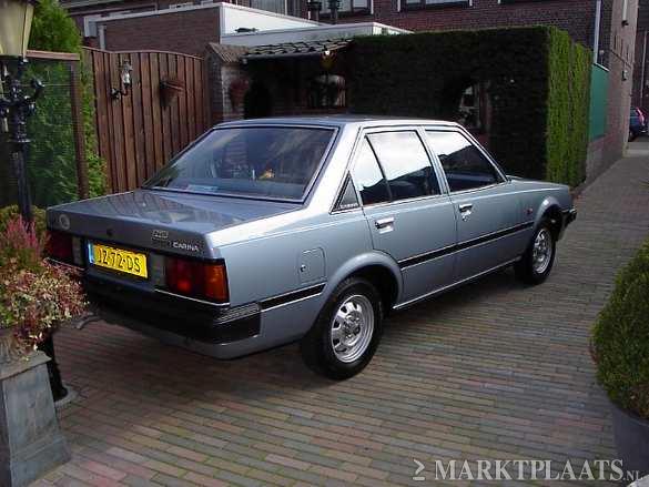 Rear view of the immaculate blue Toyota Carina DX TA60 for sale on Marktplaats