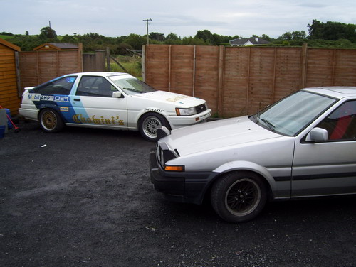 How the Trueno looked after I sold it (with Chowini AE86 in background)