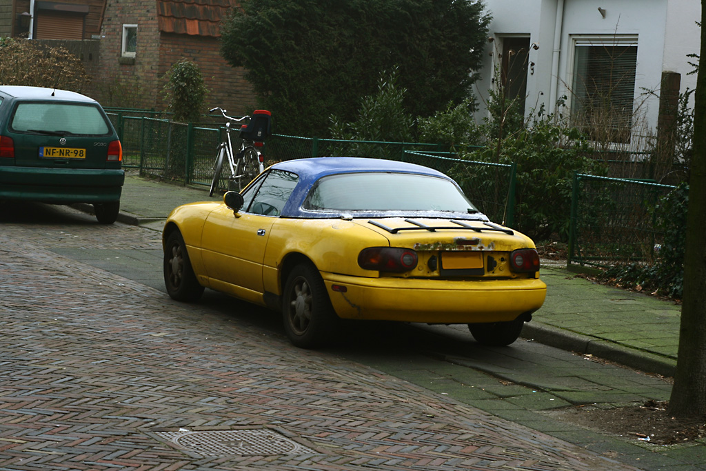 Down on the Street: Yellow Mazda Miata