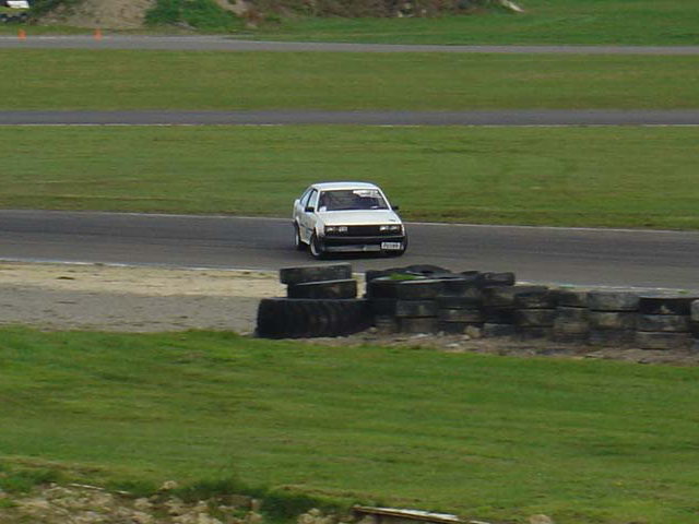 Karl Skewes drifting with his Toyota Carina AA60