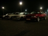 Groupshot at night with two Corolla AE86s, my Carina TA60 and the Celica AA63