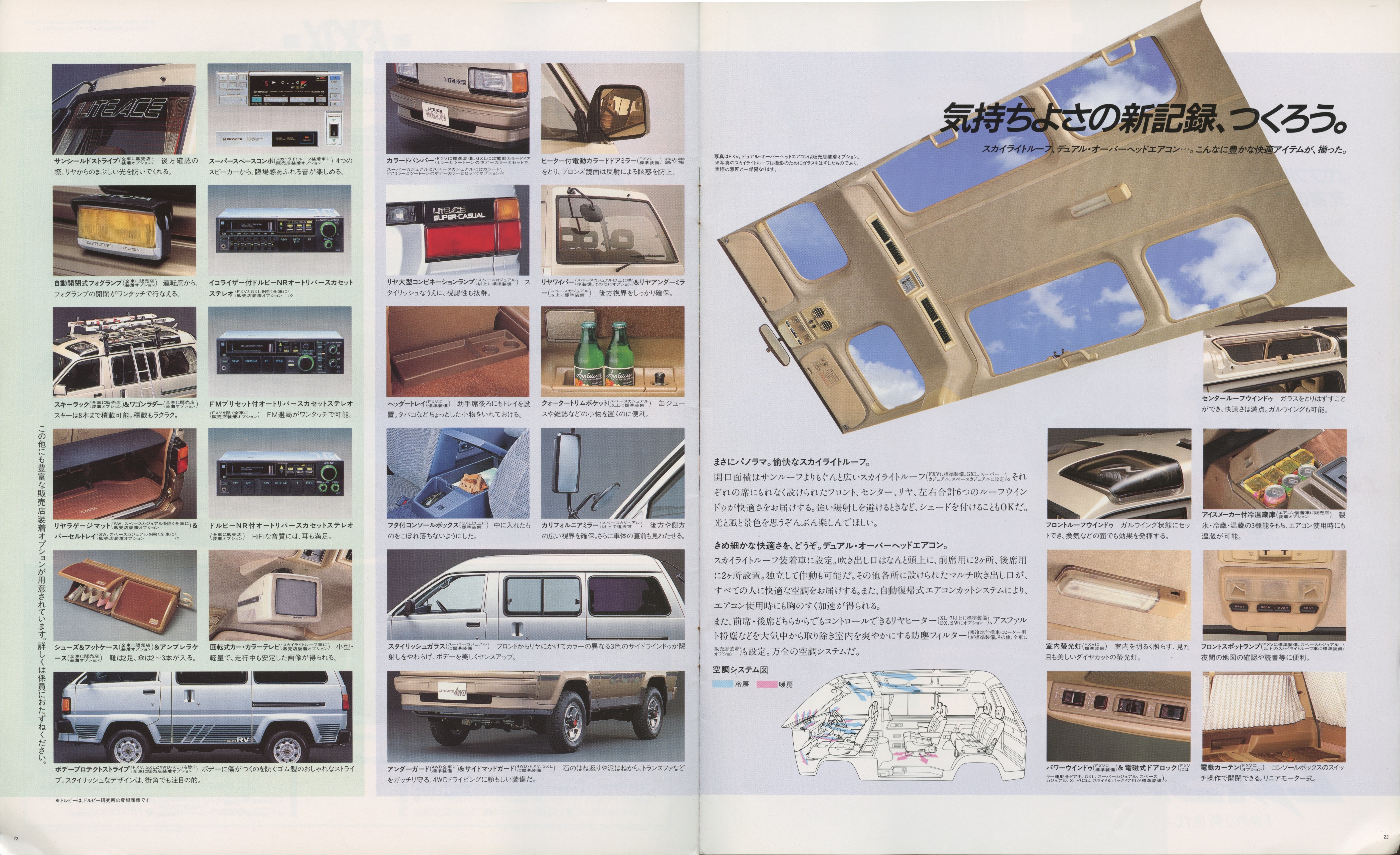 Toyota LiteAce Wagon - Japanese car brochure August 1986