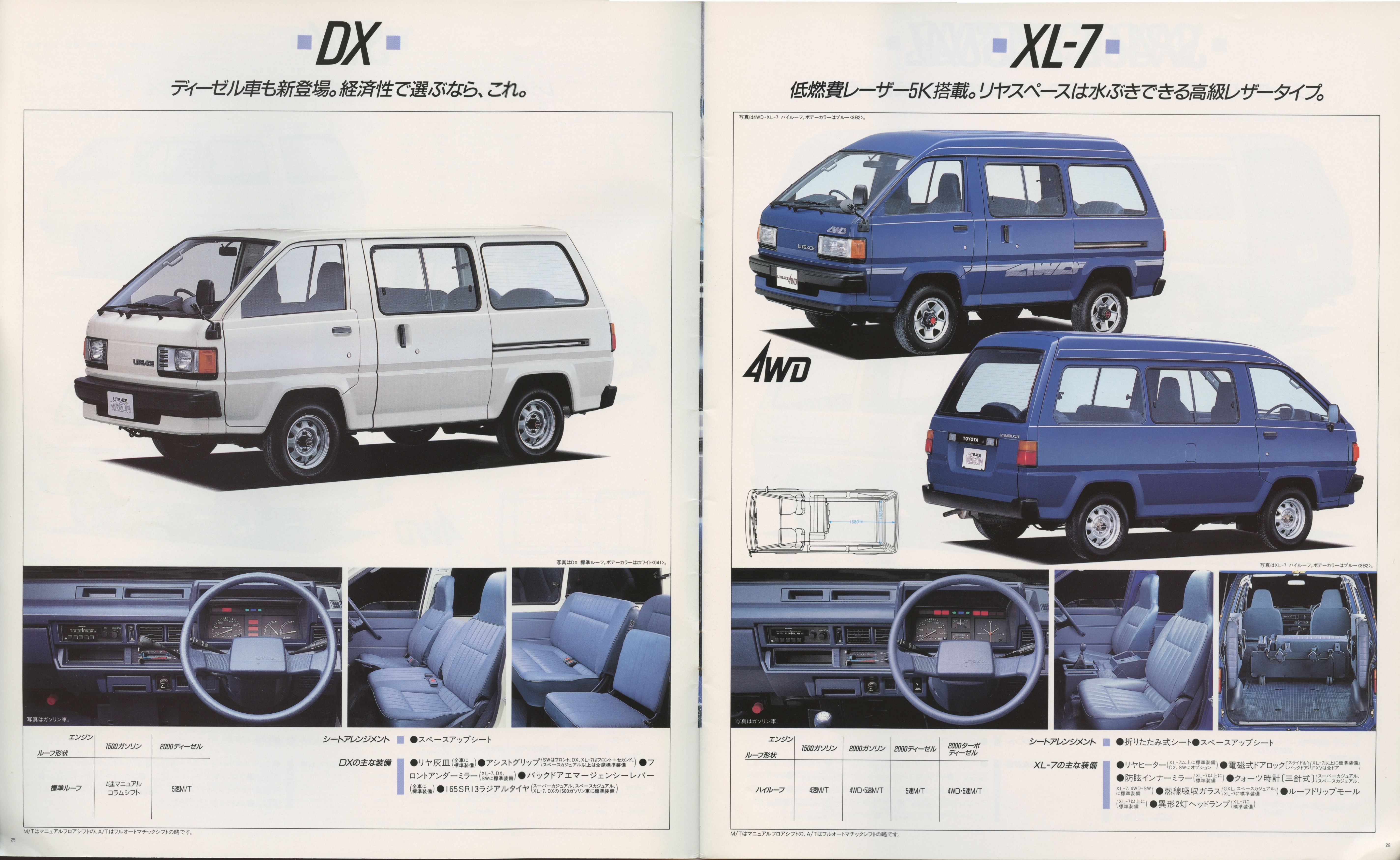 Toyota LiteAce Wagon - Japanese car brochure August 1986