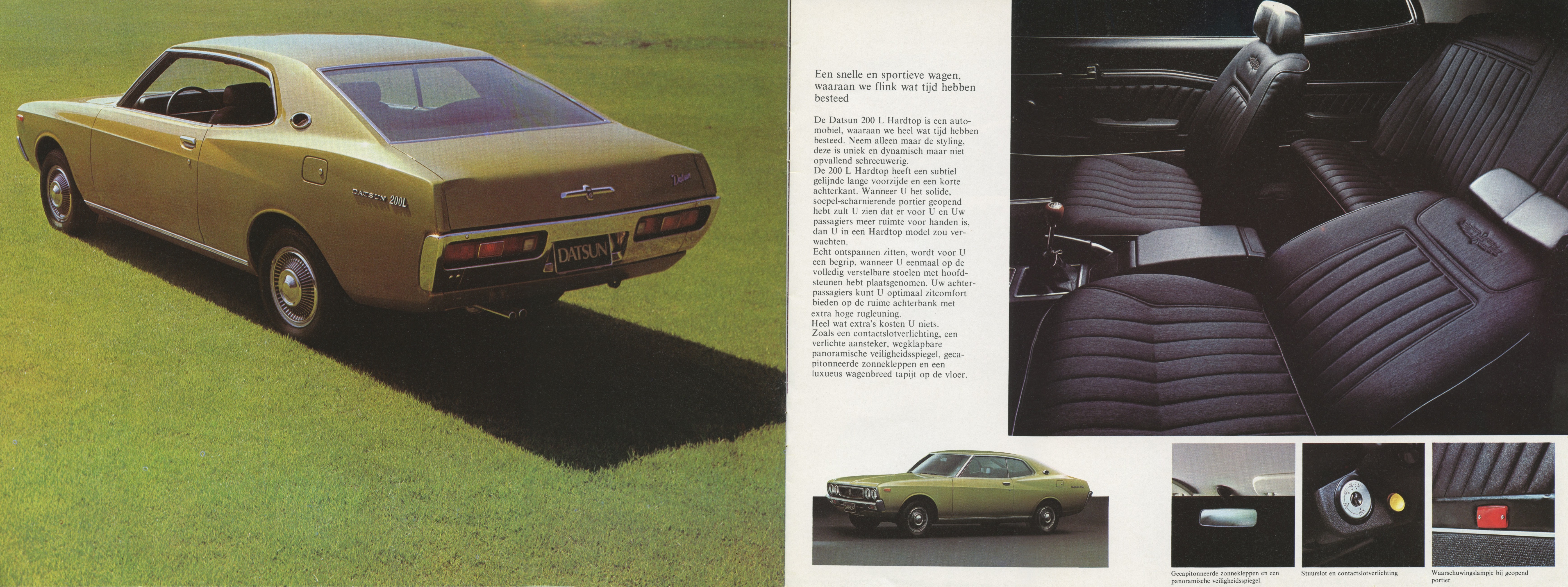 Datsun 200L hardtop en sedan - Dutch brochure - page 2 and 3