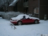 Snow covered Mazda Miata