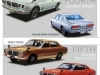 All generations of the Nissan Bluebird