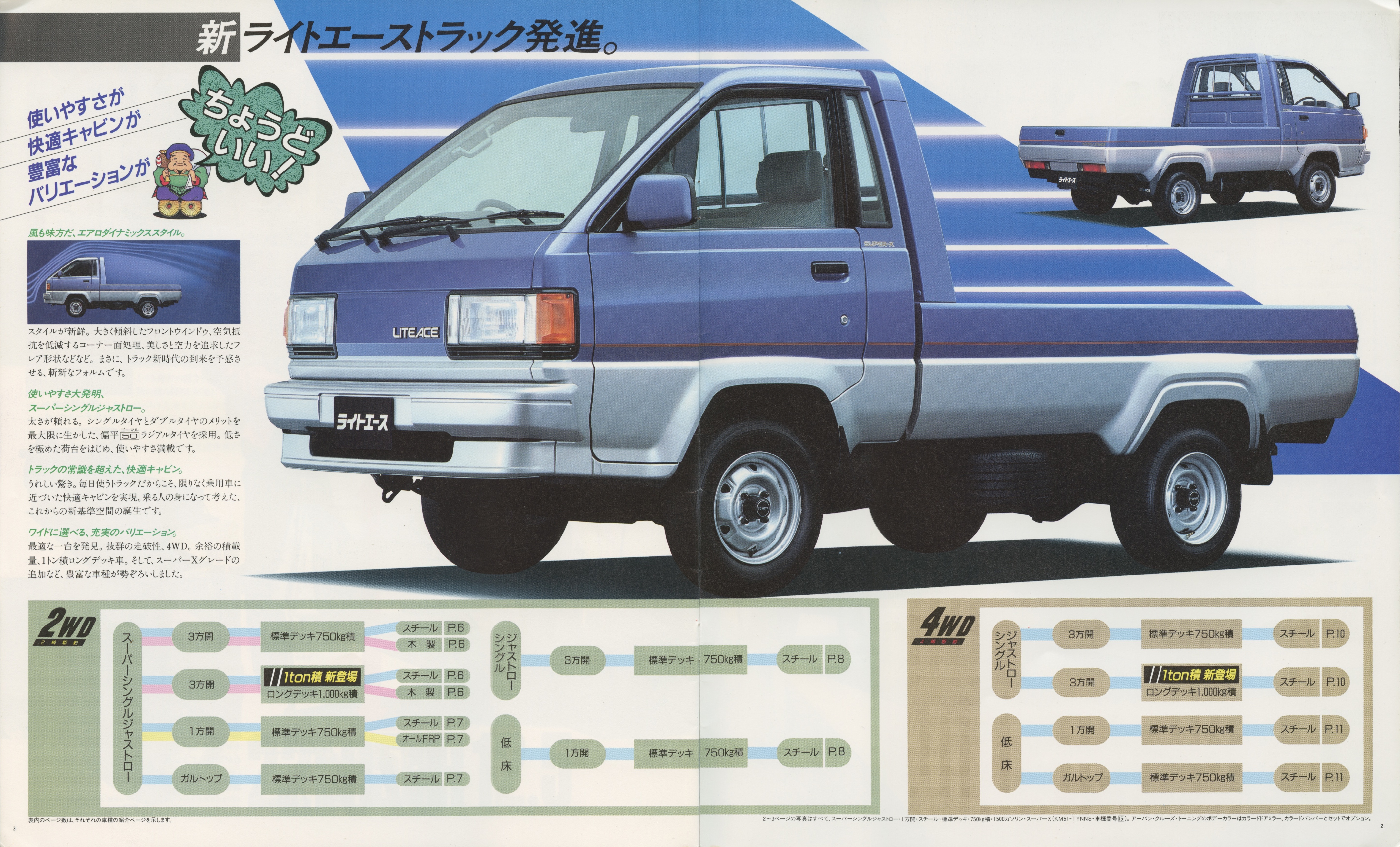 Japanese Toyota Liteace Truck Brochure from 1986