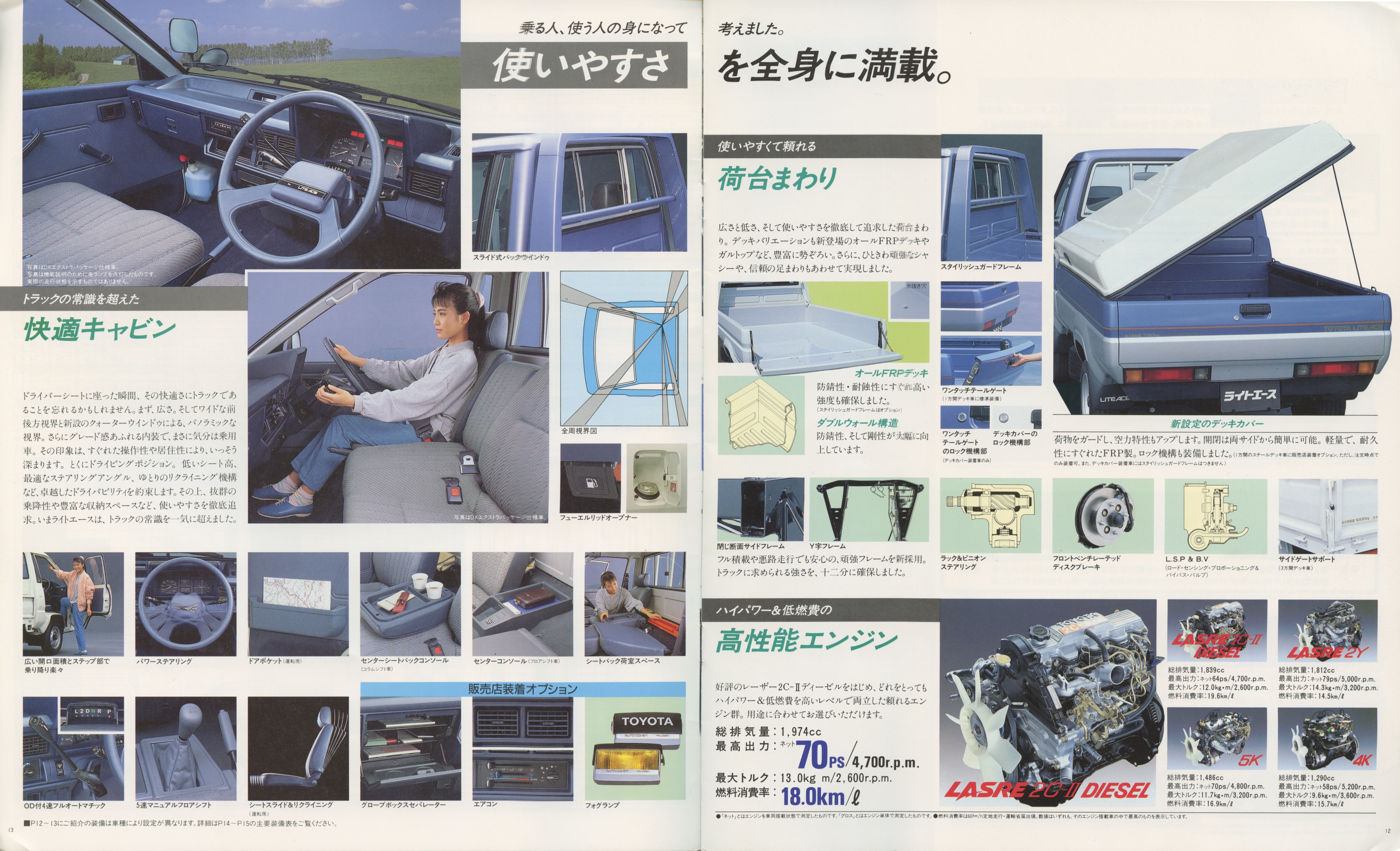 Japanese Toyota Liteace Truck Brochure from 1986