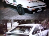 Nineties stickerbombed Toyota Sprinter Trueno AE86