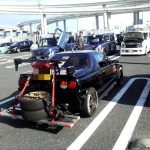 Hilarious: Autozam AZ-1 hauling an extra set of tires!