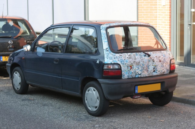 Stickerbombed Suzuki Alto