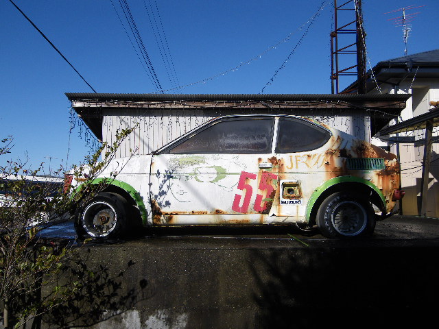 rusty Suzuki Fronte SC100 race car