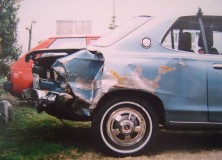 Wrecked Nissan Skyline KPC10