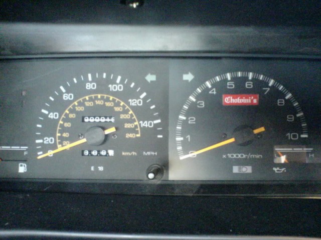 AE86 Trivia Chowini's 10k tachometer