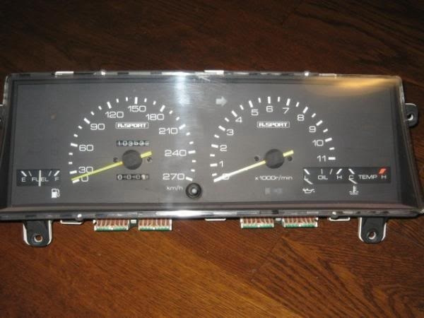 Alsport AE86 gauge cluster with 11k rpm tachometer