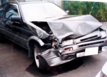 Wrecked Toyota Corolla Levin AE86