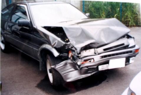 Wrecked Toyota Corolla Levin AE86
