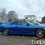 Down on the Street: blue Nissan Skyline R33 GTST