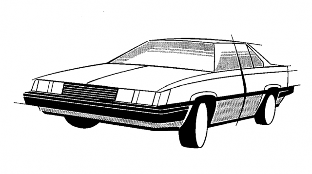 Toyota Carina A60 design sketch