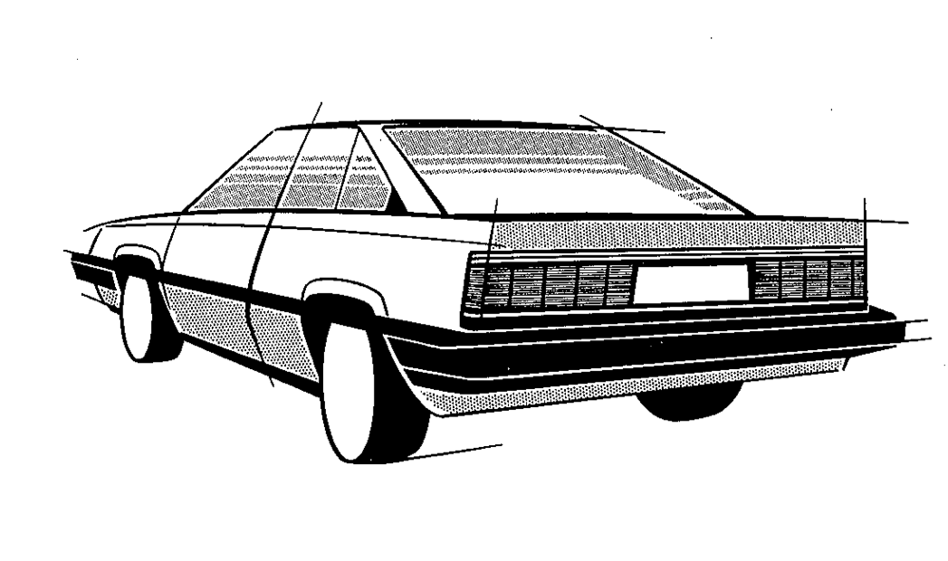 Toyota Carina A60 design sketch