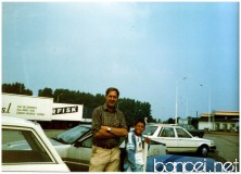 Family Album Treasures: my father with a Mitsubishi Cordia