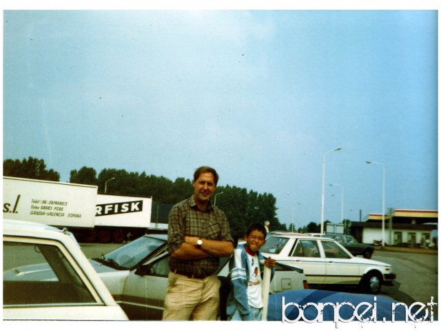 Family Album Treasures: my father with a Mitsubishi Cordia