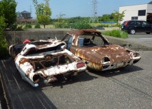 Rusty pair of Mazda Cosmo 110S [Japanese Rustoseums]
