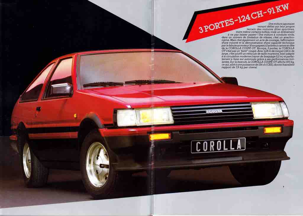 The European pre-facelift / zenki Toyota Corolla AE86 didn't get any side skirts