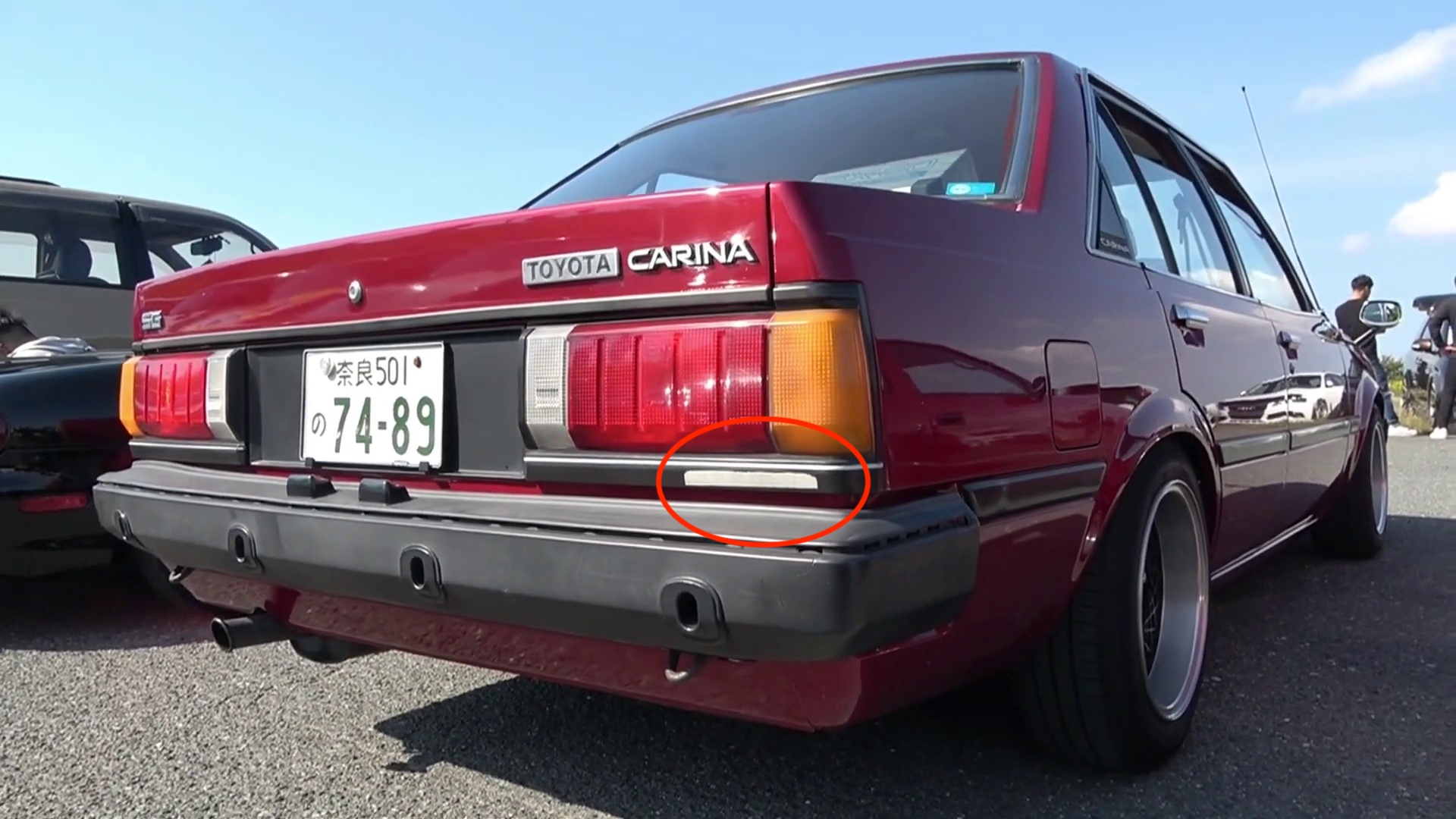 Toyota Carina SG Jeune with the same sticker on the tail light
