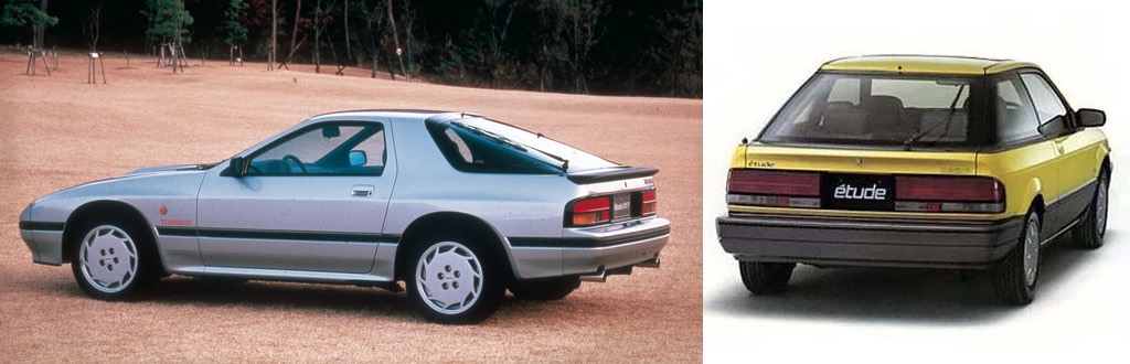 1987 Mazda Étude versus 1986 Mazda RX7