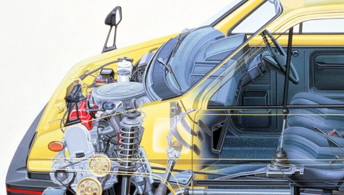 Honda City cutaway drawing