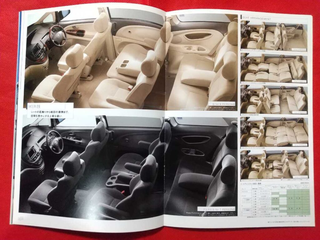Toyota Estima L interior options