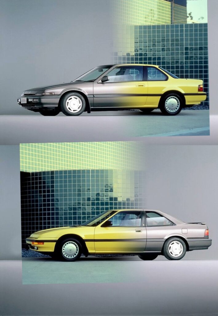 Mashup of the Honda Accord coupé CA6 and Prelude BA