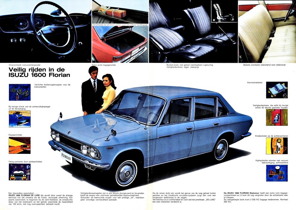 1968 Dutch Isuzu Florian brochure center spread