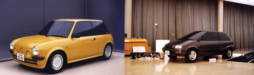 Nissan March B1 (left) and B2 (right) design proposals