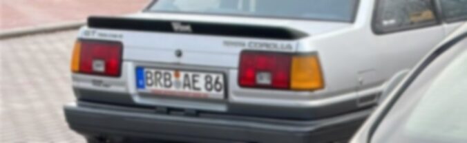 More fun with German AE86 vanity plates!