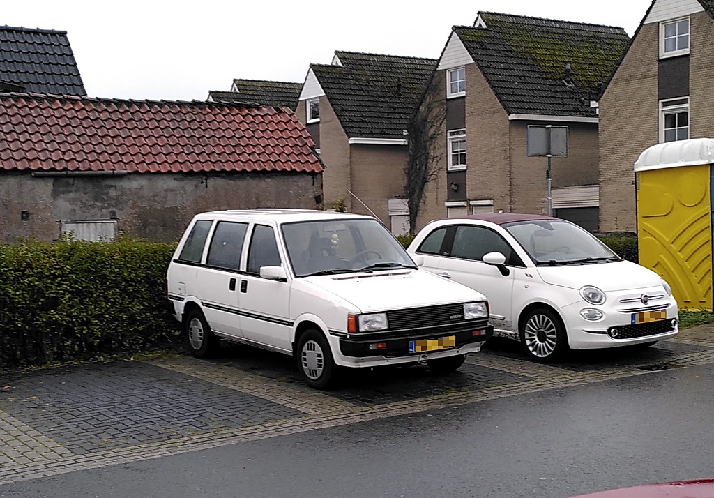 White 1987 Nissan Prairie appears