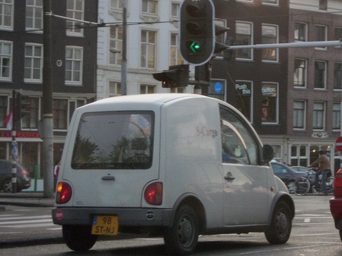 Nissan S-Cargo with a wrongly printed license plate