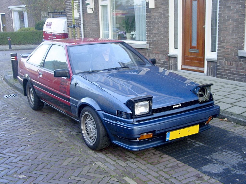 European two door Corolla AE86 with GT-S front end swap