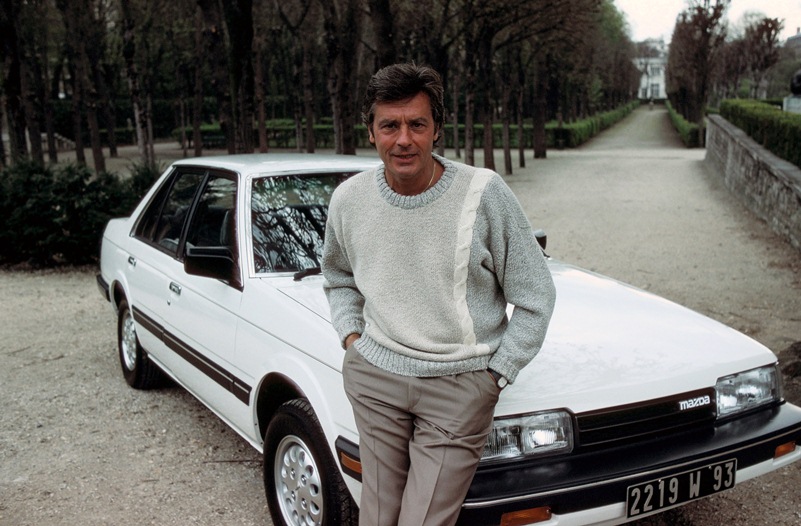 Alain Delon with his beloved Mazda Capella SG-X Extra CG