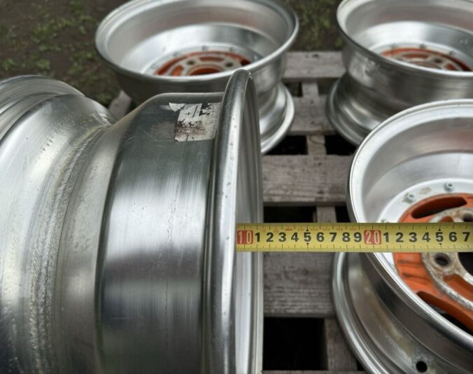 Dimensions of a set of Yokohama Advan A3A being measured
